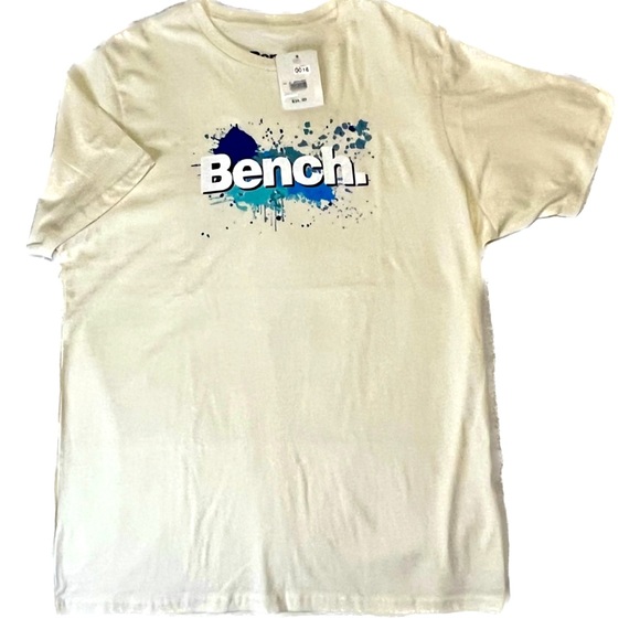 Bench Men’s T-Shirt Size Large 🔥😎 NWT BRAND NEW ! Cream/White Colour - Picture 6 of 8